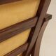 Pair of vintage curved beech armchairs, refurbished – Corduroy fabric
