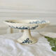 Serving dish with foot and old compotier in iron clay Sevigné HB & Cie
