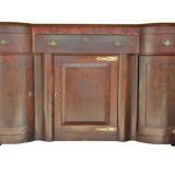 Credenza in mahogany door flame time XIX