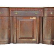 Credenza in mahogany door flame time XIX