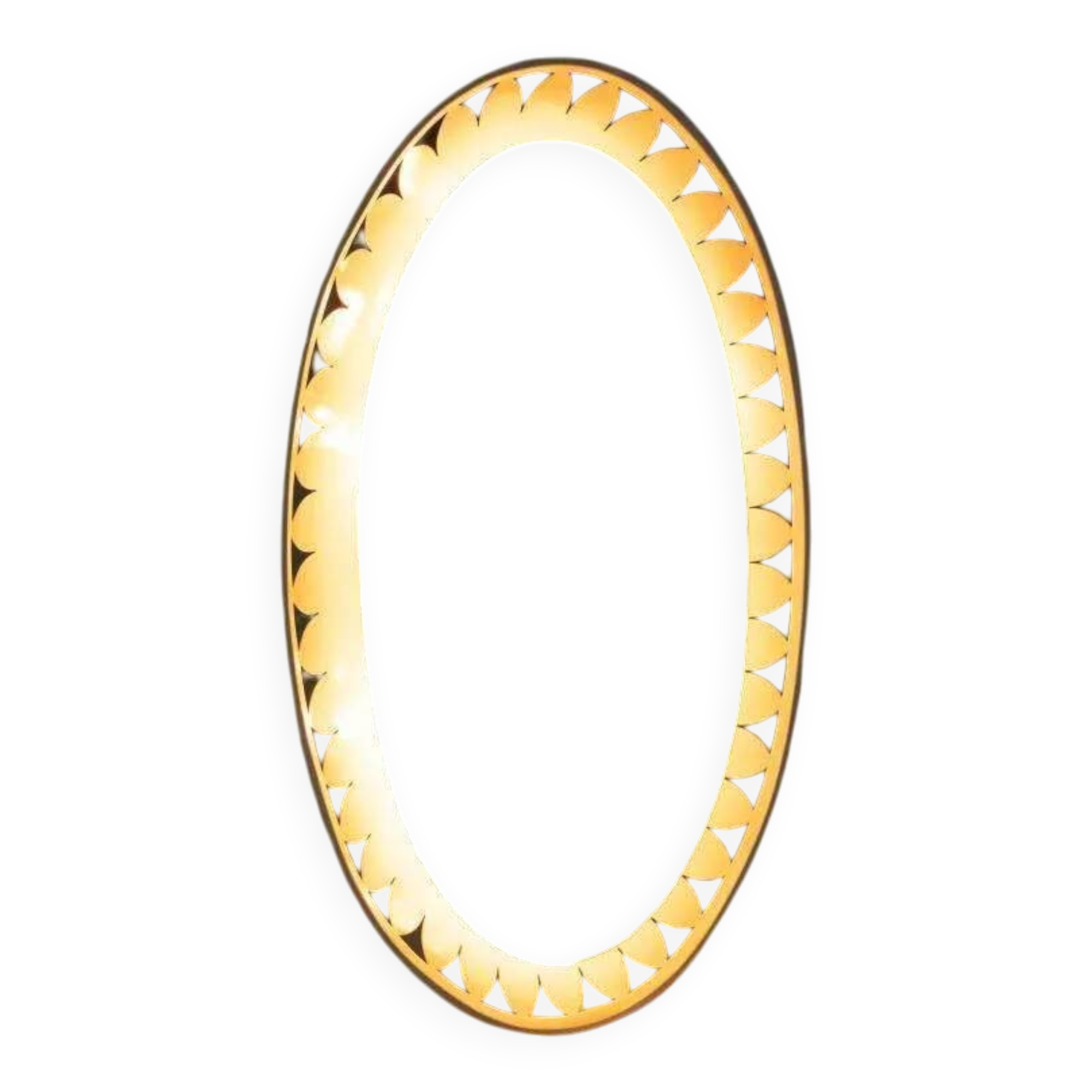 Organic mirror Space Age 1970s Hillebrand