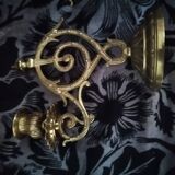 Pair of old bronze candlestick