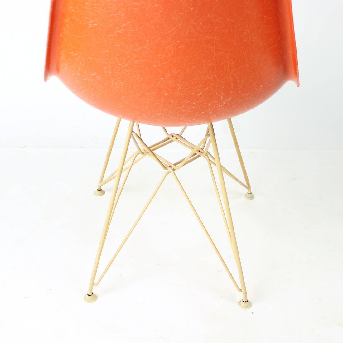 Chaise Coquille Eiffel Orange De Charles Et Ray Eames Pour Herman Miller, 1960s