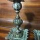 Pair of late 19th century bronze candlesticks
