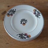 7 assiettes plates Terre de fer
