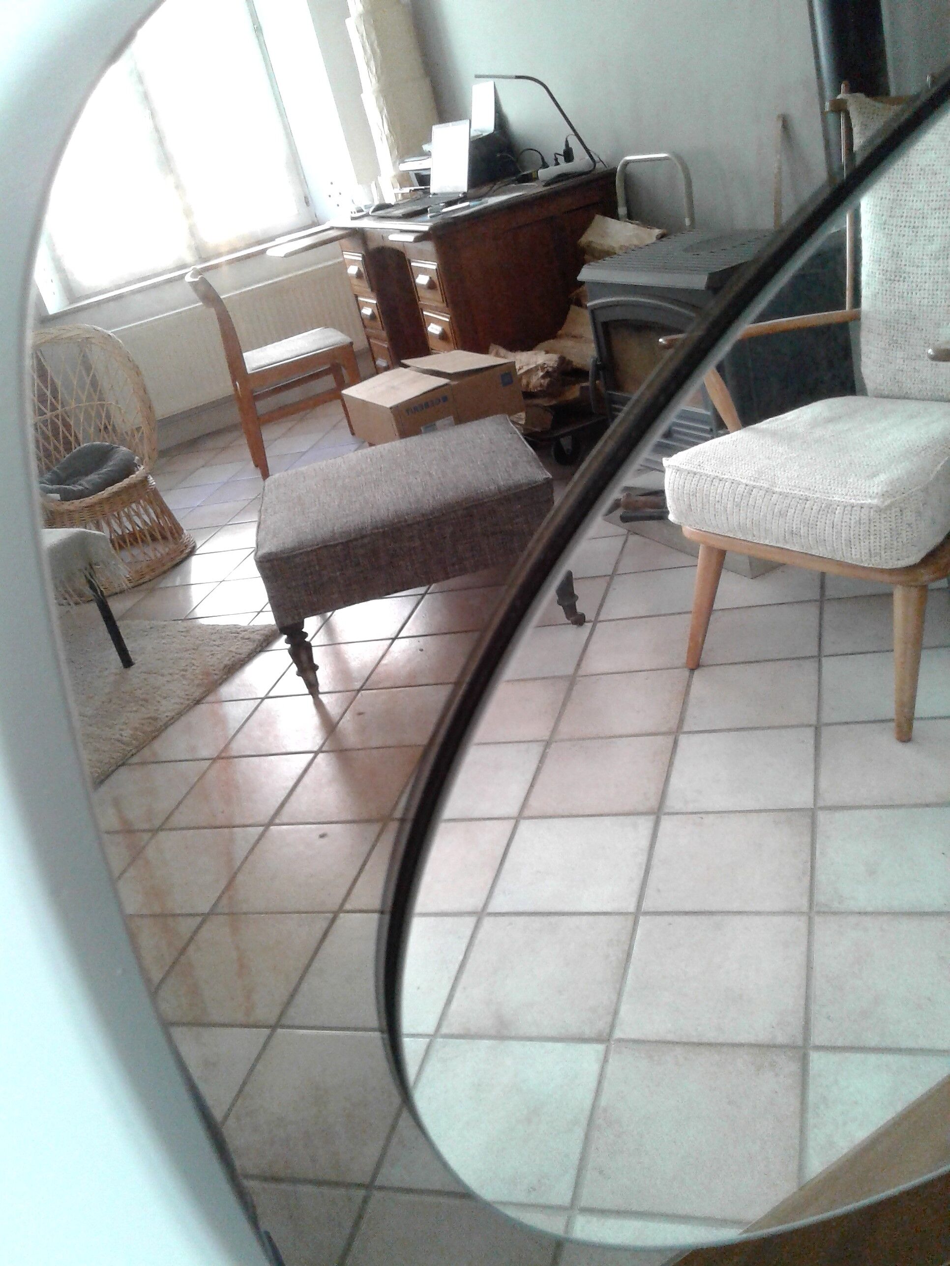 Mirror 2 shades years 70 -  111x61cm