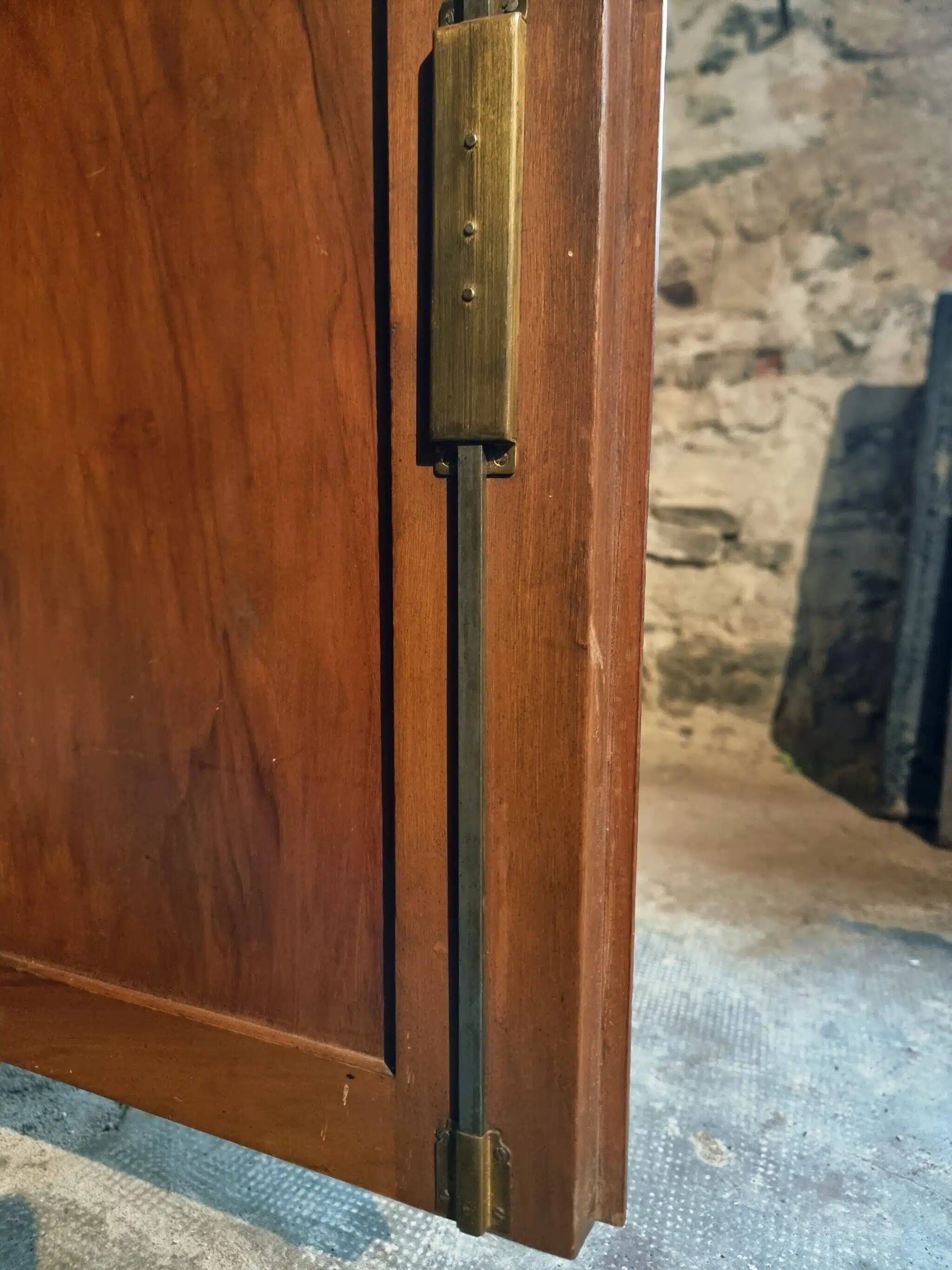 French Art Deco walnut sideboard with marble top (1920s)