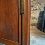 French Art Deco walnut sideboard with marble top (1920s)