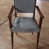 Bedroom armchair in wood and skaî