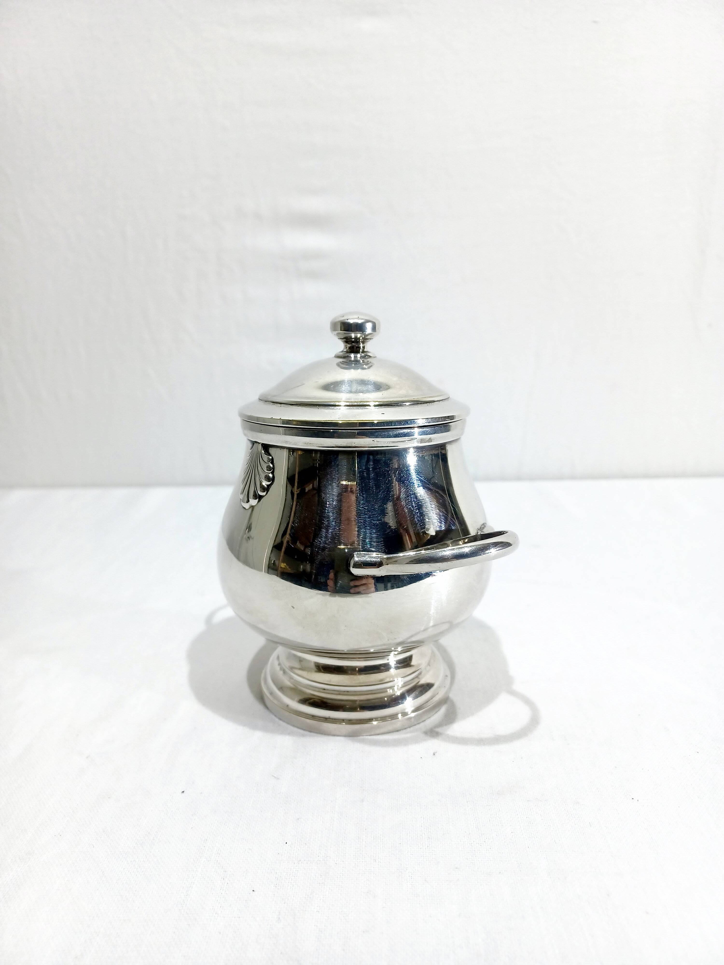 CHRISTOFLE - SILVER-PLATED SUGAR BOWL VENDÔME