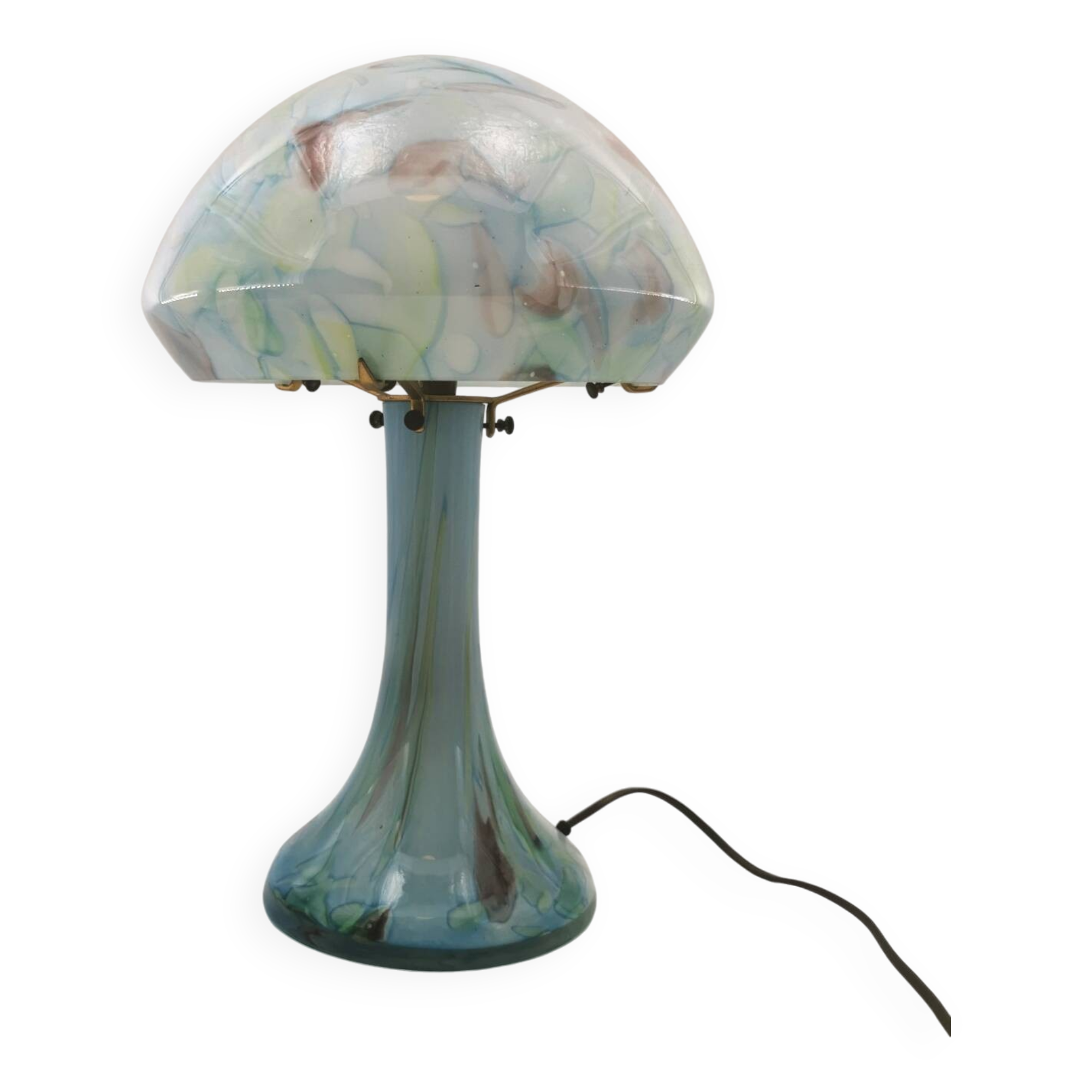 Large mushroom lamp blown glass La Rochère