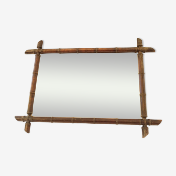 Wooden mirror imitation bamboo