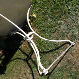 White wrought iron table