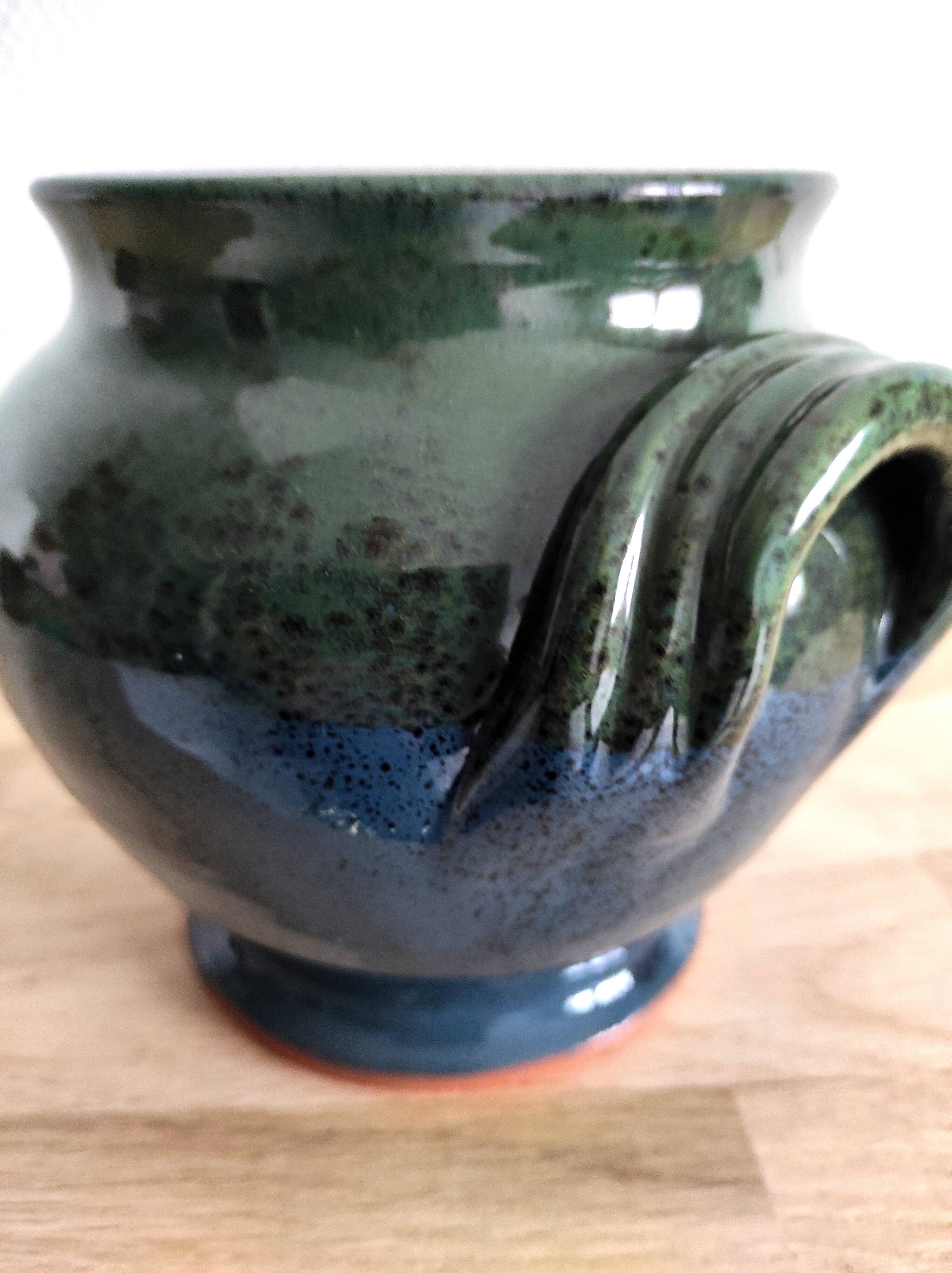 Glazed terracotta vase