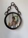 Brutalist mirror with metal chain from the 50s