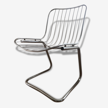 Chairs in chrome steel vintage (set of 4)