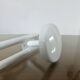 White lacquered metal coat rack with 2 hooks from the 70s