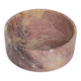 Plat cylindrique en marbre rose