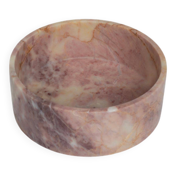 Plat cylindrique en marbre rose