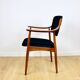 Danish office armchair vintage - navy blue