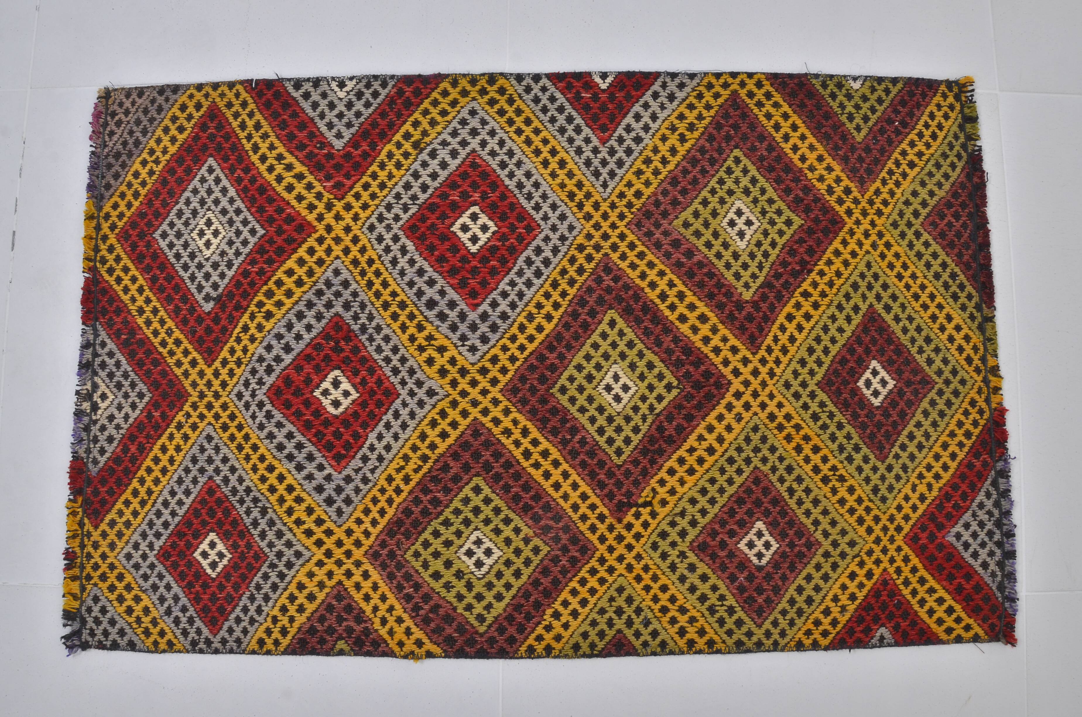Small Decorative Oushak Kilim