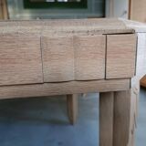 Renovated Art Deco dining table with extension.