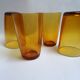 4 verres Vereco ambrés
