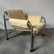 1980s armchair with yellow bouclé upholstery