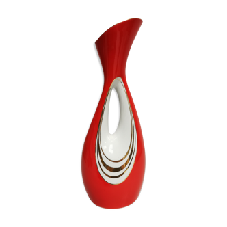 Pitcher / pourer, porcelain signed decanter