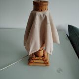 70s bamboo parasol lamp