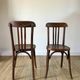 Set of 5 baumann bistro chairs in bent wood stamped xxth