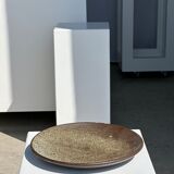 Indonesian green ceramic dish D:26.5