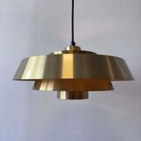 Lampe à suspension vintage en laiton