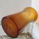 Large amber bubble glass vase from the 60s