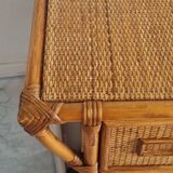 Rattan chest of drawers from the 1970s.