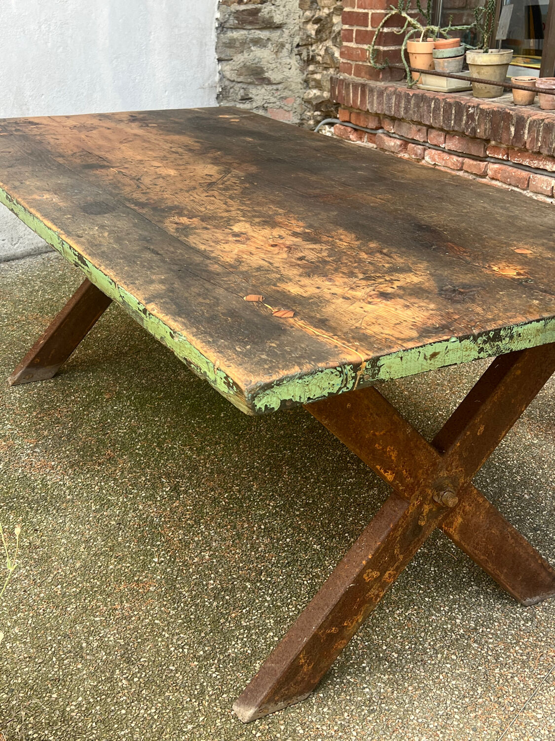 Large antique trade table