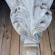Sellette, corbeau, console murale (petit) en stuc ornement feuilles