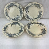 4 Assiettes creuses Terre de fer Longchamp