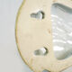 Vintage wall applique in Rouen style earthenware, glass candle