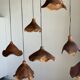 Small suspension in organic teak hat D30 H20
