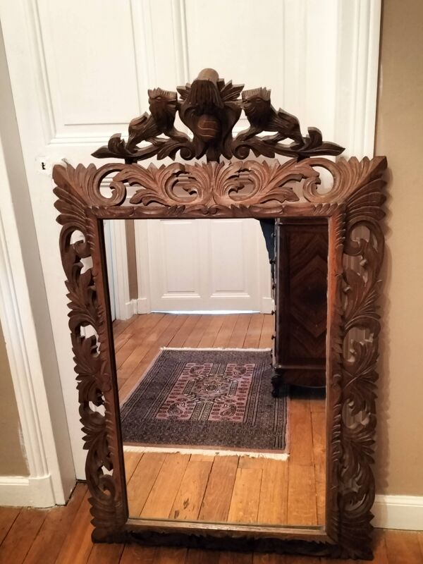 Miroir en chêne style Henri II