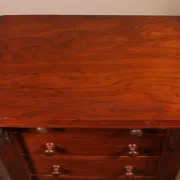 19th-century walnut Wellington commode