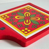 Vintage Red Plate Mat