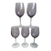 set of 5 wine glasses in purple bubble glass 70s