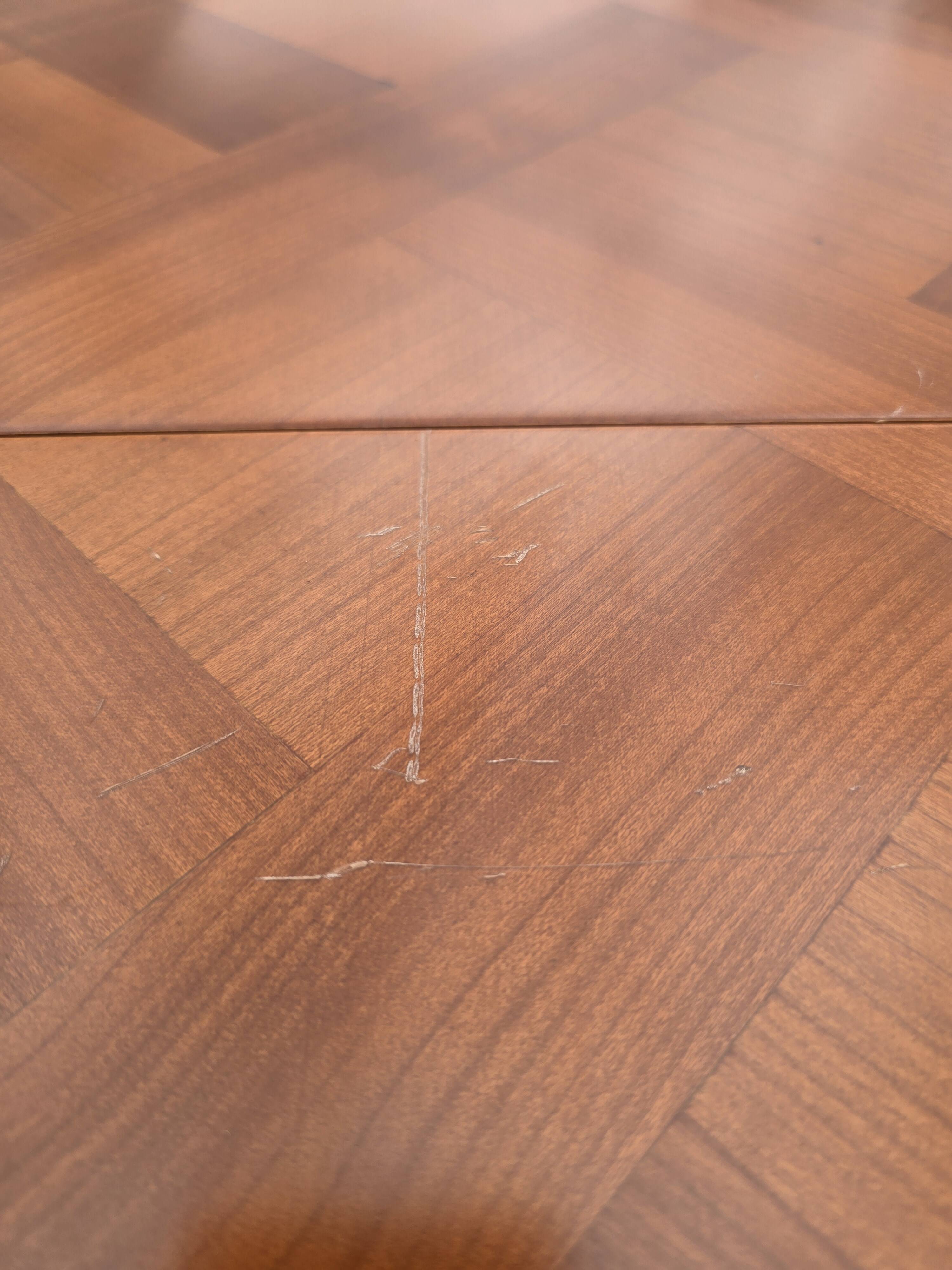 Table merisier extensible