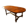 Oval checkered table in solid oak, 6 to 12 people