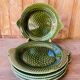 Lot de 6 assiettes barbotine poisson Sarreguemines