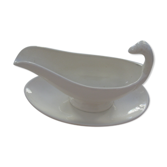 Saucière faïence blanche