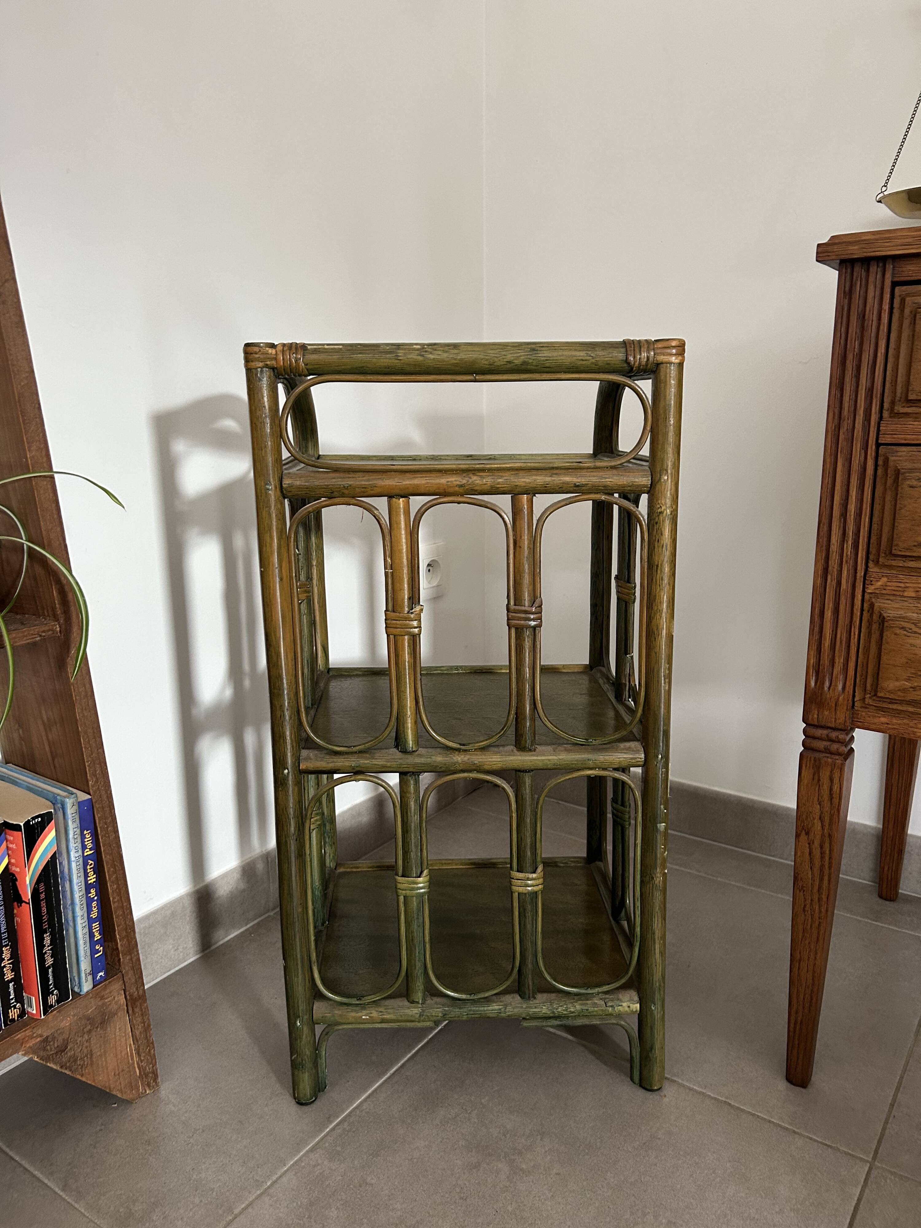 Rattan bedside table