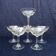 7 champagne glasses chiseled frieze glass